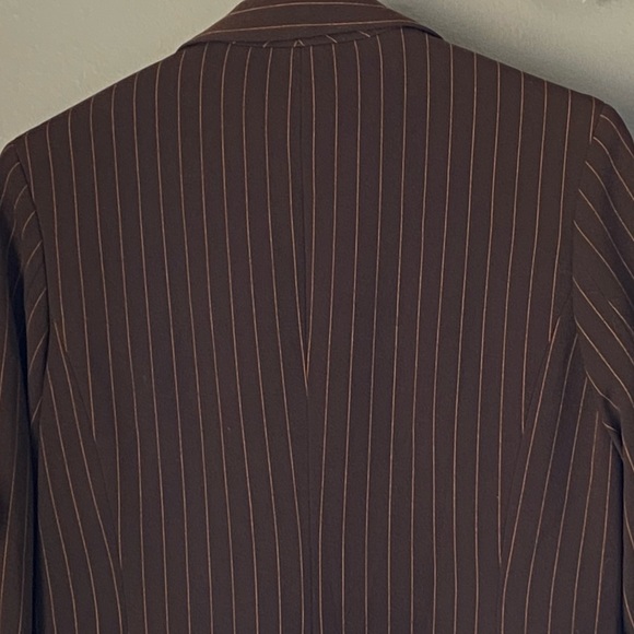 BCBGMaxAzria brown pinstripe professional blazer - Picture 14 of 16